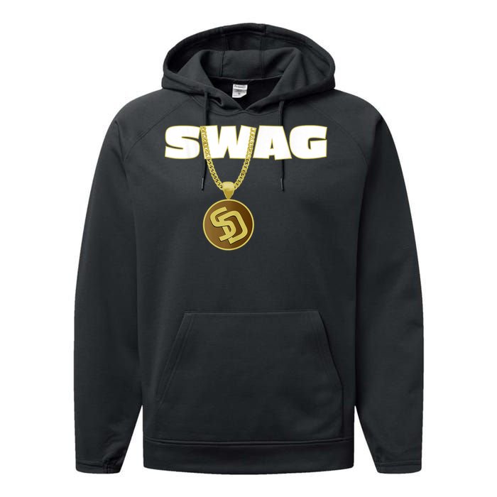 Mens Swags Chain San Diego SD Baseball Home Run Kids Boys Performance Fleece Hoodie