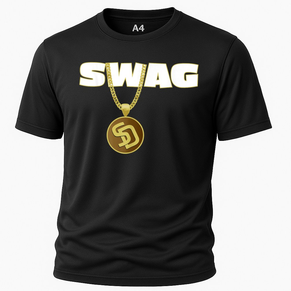 Mens Swags Chain San Diego SD Baseball Home Run Kids Boys Cooling Performance Crew T-Shirt