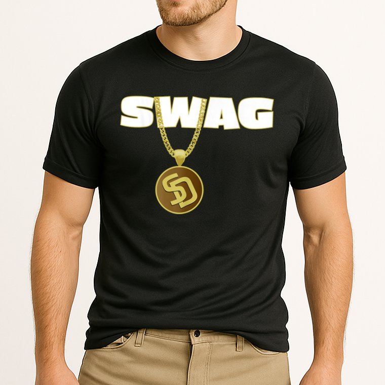 Mens Swags Chain San Diego SD Baseball Home Run Kids Boys Cooling Performance Crew T-Shirt