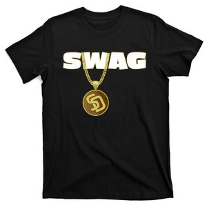 Mens Swags Chain San Diego SD Baseball Home Run Kids Boys T-Shirt