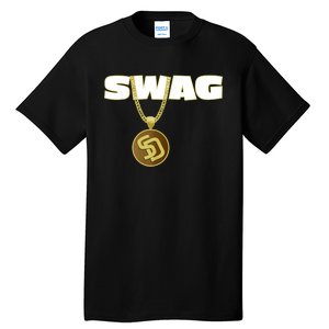 Mens Swags Chain San Diego SD Baseball Home Run Kids Boys Tall T-Shirt