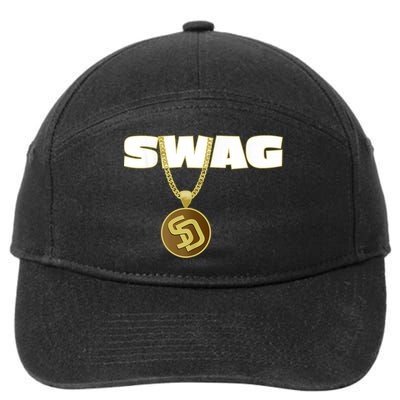 Mens Swags Chain San Diego SD Baseball Home Run Kids Boys 7-Panel Snapback Hat