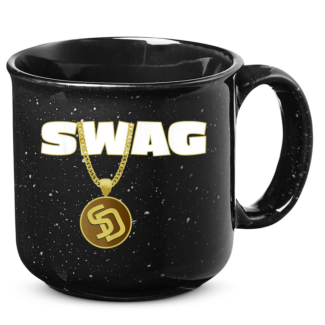 Mens Swags Chain San Diego SD Baseball Home Run Kids Boys 15oz Campfire Ceramic Mug