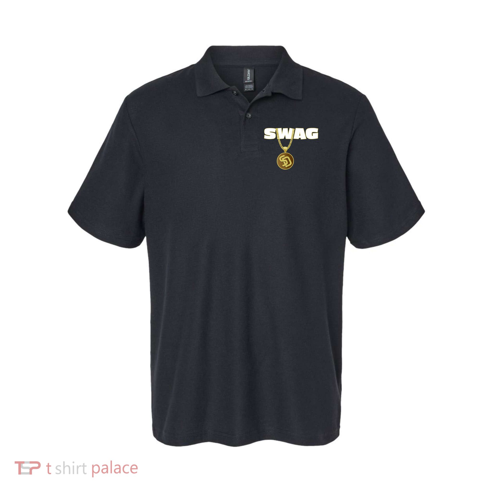Mens Swags Chain San Diego SD Baseball Home Run Kids Boys Polo