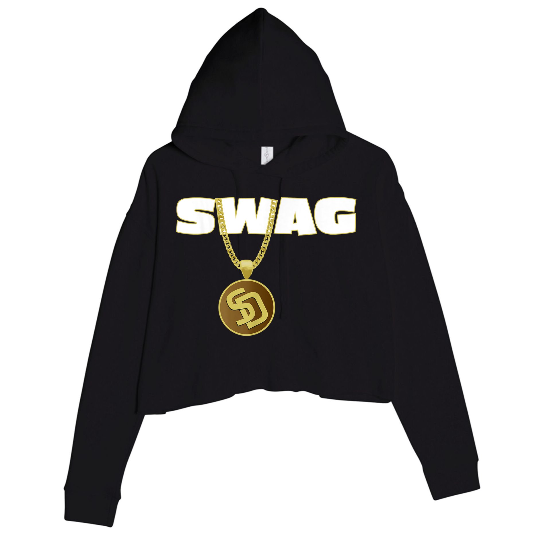 Mens Swags Chain San Diego SD Baseball Home Run Kids Boys Crop Fleece Hoodie