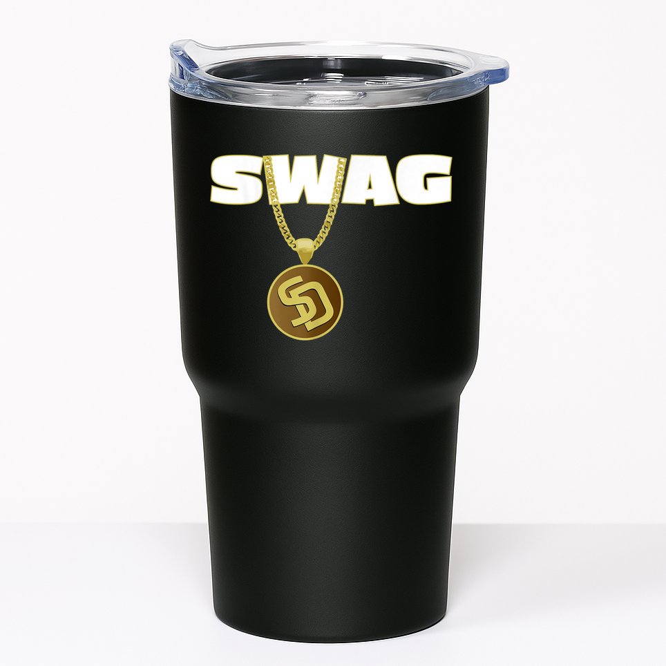 Mens Swags Chain San Diego SD Baseball Home Run Kids Boys Tumbler