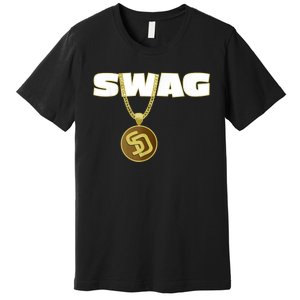 Mens Swags Chain San Diego SD Baseball Home Run Kids Boys Premium T-Shirt