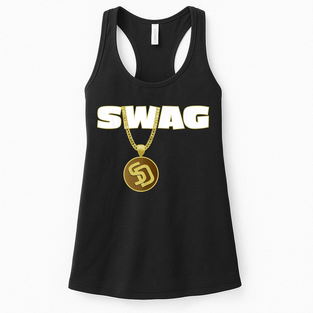 Mens Swags Chain San Diego SD Baseball Home Run Kids Boys Womens Tank Top