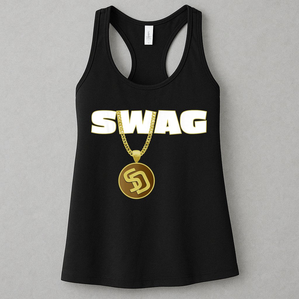 Mens Swags Chain San Diego SD Baseball Home Run Kids Boys Womens Tank Top