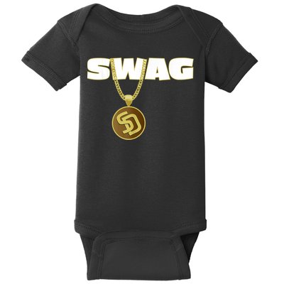 Mens Swags Chain San Diego SD Baseball Home Run Kids Boys Baby Bodysuit