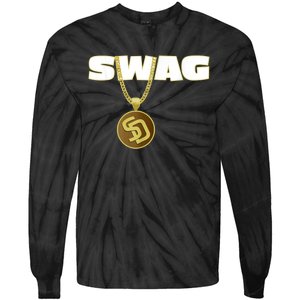 Mens Swags Chain San Diego SD Baseball Home Run Kids Boys Tie-Dye Long Sleeve Shirt