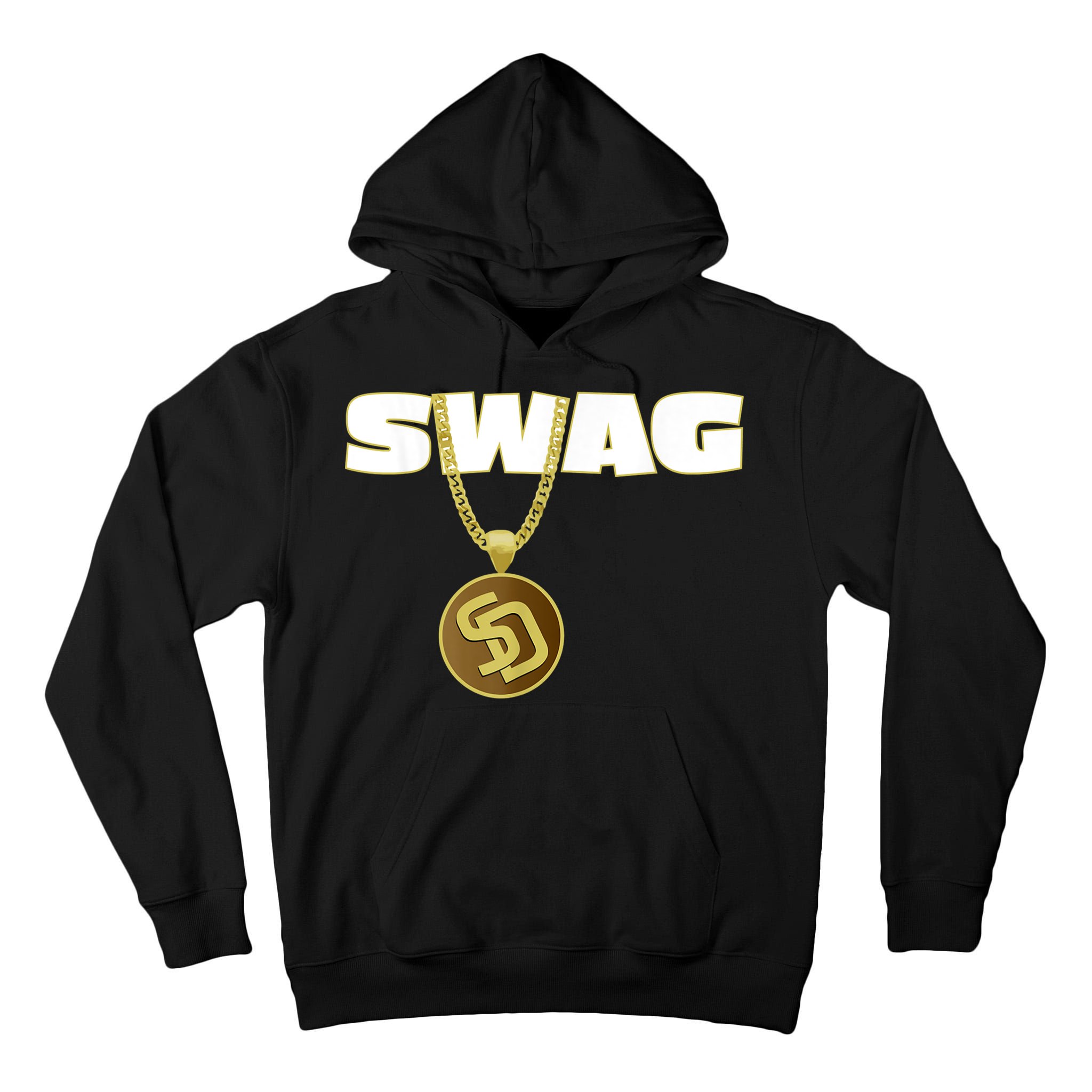 Mens Swags Chain San Diego SD Baseball Home Run Kids Boys Tall Hoodie