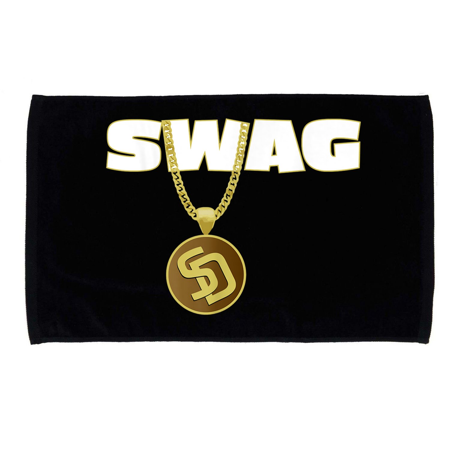 Mens Swags Chain San Diego SD Baseball Home Run Kids Boys Microfiber Hand Towel