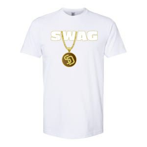 Mens Swags Chain San Diego SD Baseball Home Run Kids Boys Softstyle CVC T-Shirt