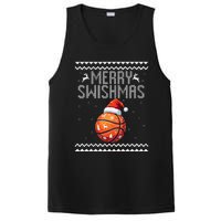 Merry Swishmas Christmas Basketball Ugly Sweater Gift PosiCharge Competitor Tank