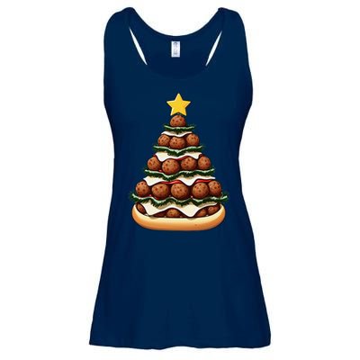 Meatball Sub Christmas Tree Ladies Essential Flowy Tank