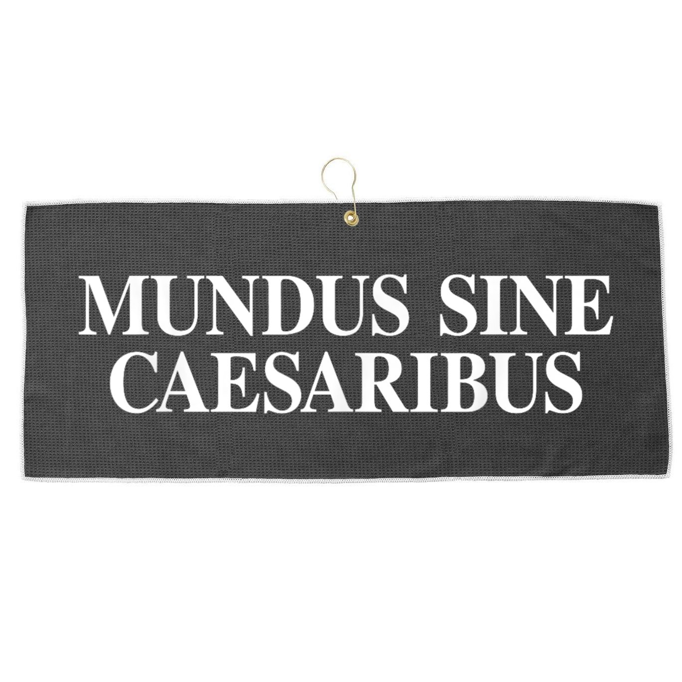 Mundus Sine Caesaribus Large Microfiber Waffle Golf Towel
