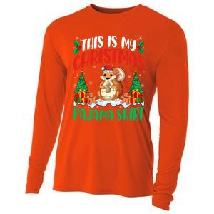 My Squirrel Christmas Pajama Gift Squirrel Lover Xmas Gift Cooling Performance Long Sleeve Crew