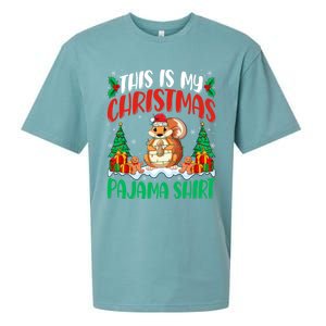 My Squirrel Christmas Pajama Gift Squirrel Lover Xmas Gift Sueded Cloud Jersey T-Shirt