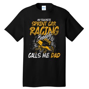 Mens Sprint Car Racing Buddy Dad Race Track Racer Tall T-Shirt