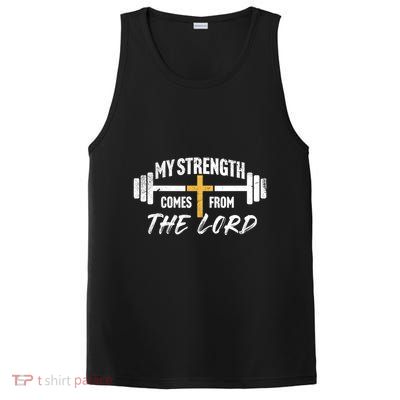 My Strength Christian Bible Verse Gym Workout Gift PosiCharge Competitor Tank