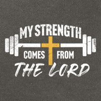 My Strength Christian Bible Verse Gym Workout Gift Cotton Canvas Backpack