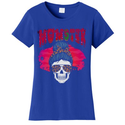 Momster Skeleton Coffee Funny Halloween Mom Gift Women's T-Shirt