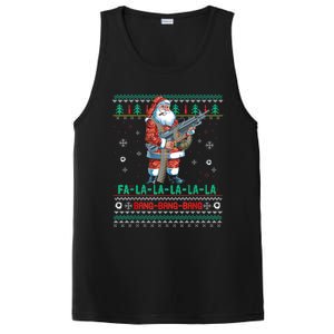 Machine Santa Claus Gun Lover Ugly Christmas Gift PosiCharge Competitor Tank