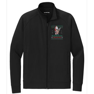 Machine Santa Claus Gun Lover Ugly Christmas Gift Stretch Full-Zip Cadet Jacket