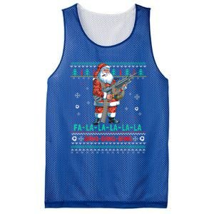 Machine Santa Claus Gun Lover Ugly Christmas Gift Mesh Reversible Basketball Jersey Tank