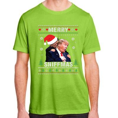 Merry Sniffmas Christmas Anti Biden Ugly Christmas Sweater Adult ChromaSoft Performance T-Shirt