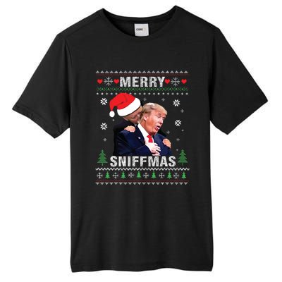 Merry Sniffmas Christmas Anti Biden Ugly Christmas Sweater Tall Fusion ChromaSoft Performance T-Shirt