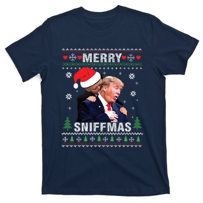 Merry Sniffmas Christmas Anti Biden Ugly Christmas Sweater T-Shirt