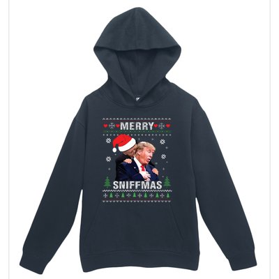 Merry Sniffmas Christmas Anti Biden Ugly Christmas Sweater Urban Pullover Hoodie