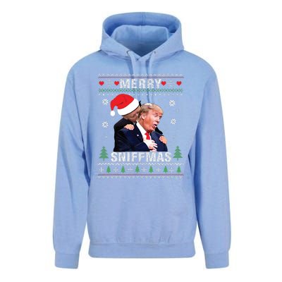 Merry Sniffmas Christmas Anti Biden Ugly Christmas Sweater Unisex Surf Hoodie