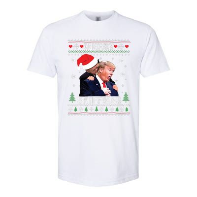 Merry Sniffmas Christmas Anti Biden Ugly Christmas Sweater Softstyle CVC T-Shirt