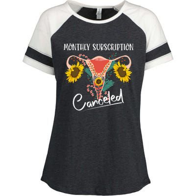 Monthly Subscription Canceled Funny Hysterectomy Recovery Enza Ladies Jersey Colorblock Tee