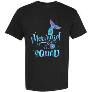 Mermaid Squad Cute Girls Birthday Squad Mermaid Tail Party Garment-Dyed Heavyweight T-Shirt