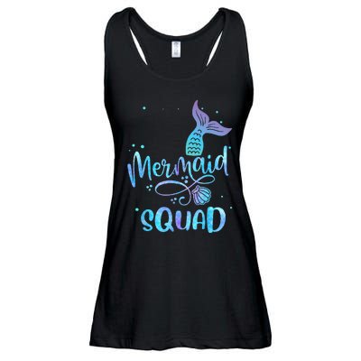 Mermaid Squad Cute Girls Birthday Squad Mermaid Tail Party Ladies Essential Flowy Tank