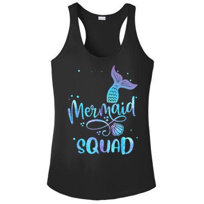 Mermaid Squad Cute Girls Birthday Squad Mermaid Tail Party Ladies PosiCharge Competitor Racerback Tank