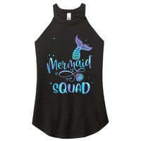 Mermaid Squad Cute Girls Birthday Squad Mermaid Tail Party Women's Perfect Tri Rocker Tank