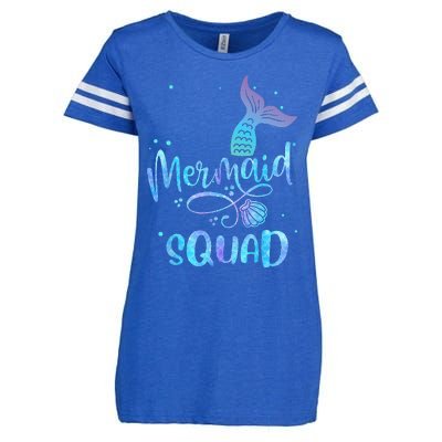 Mermaid Squad Cute Girls Birthday Squad Mermaid Tail Party Enza Ladies Jersey Football T-Shirt