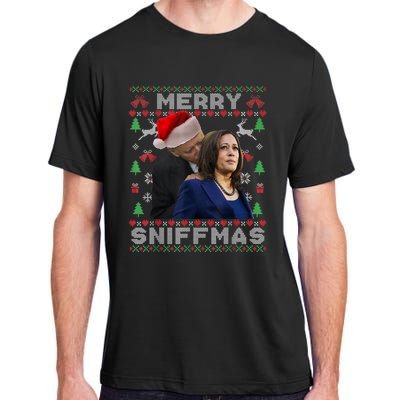 Merry Sniffmas Christmas Anti Biden Ugly Christmas Adult ChromaSoft Performance T-Shirt