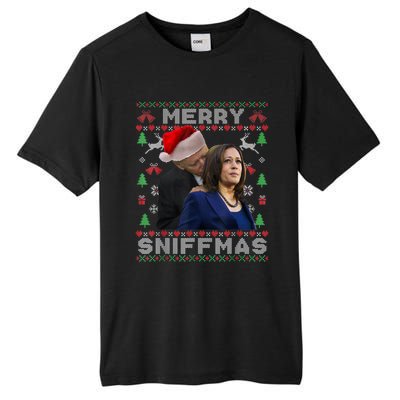 Merry Sniffmas Christmas Anti Biden Ugly Christmas Tall Fusion ChromaSoft Performance T-Shirt