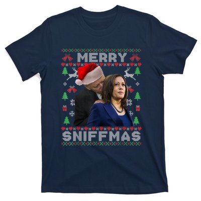 Merry Sniffmas Christmas Anti Biden Ugly Christmas T-Shirt