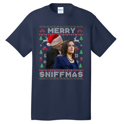 Merry Sniffmas Christmas Anti Biden Ugly Christmas Tall T-Shirt