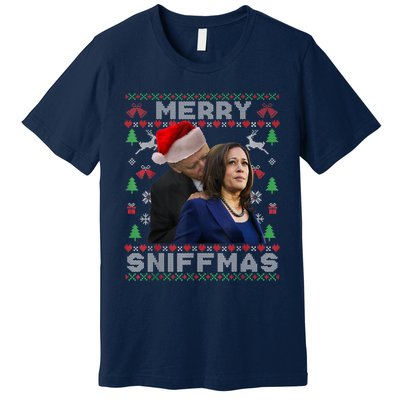 Merry Sniffmas Christmas Anti Biden Ugly Christmas Premium T-Shirt