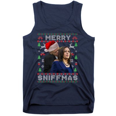 Merry Sniffmas Christmas Anti Biden Ugly Christmas Tank Top