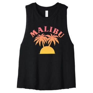 Malibu Sunset California Women's Racerback Cropped Tank