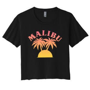 Malibu Sunset California Women's Crop Top Tee